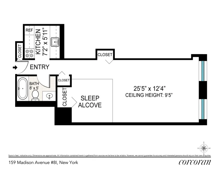 159 Madison Avenue, 8I | floorplan | View 6