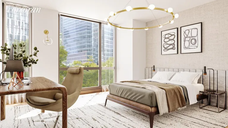 New York City Real Estate | View 101 Warren Street, 790 | Bedroom - Virtually Staged | View 2