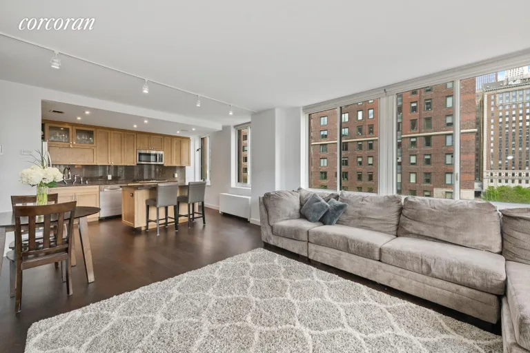 New York City Real Estate | View 333 Rector Place, 605 | Living Room | View 3