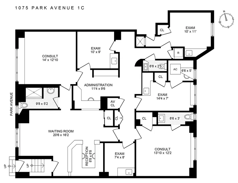 1075 Park Avenue, 1C | floorplan | View 7