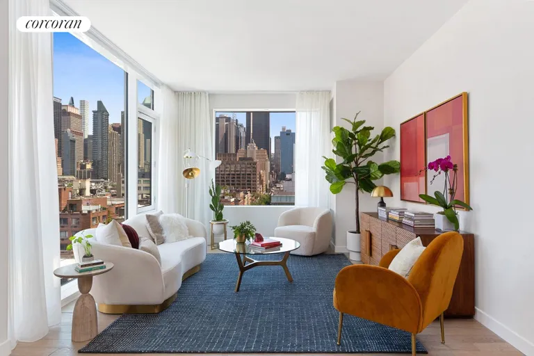 New York City Real Estate | View 505 West 43rd Street, 7F | Living Room | View 2