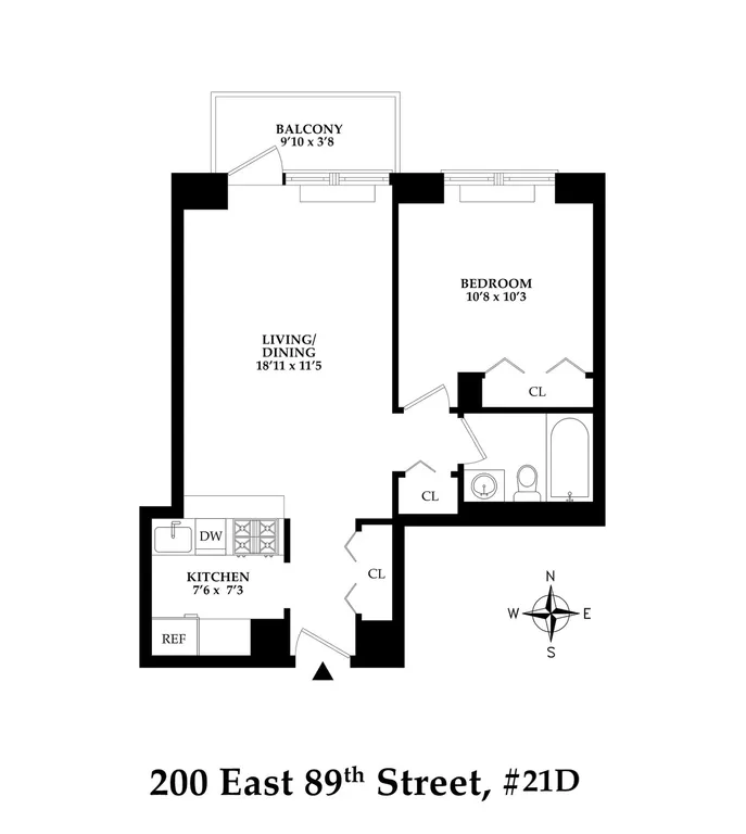 200 East 89th Street, 21D | floorplan | View 11