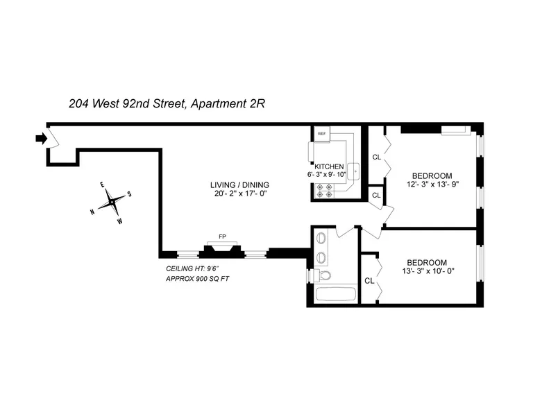 204 West 92Nd Street, 2R | floorplan | View 7