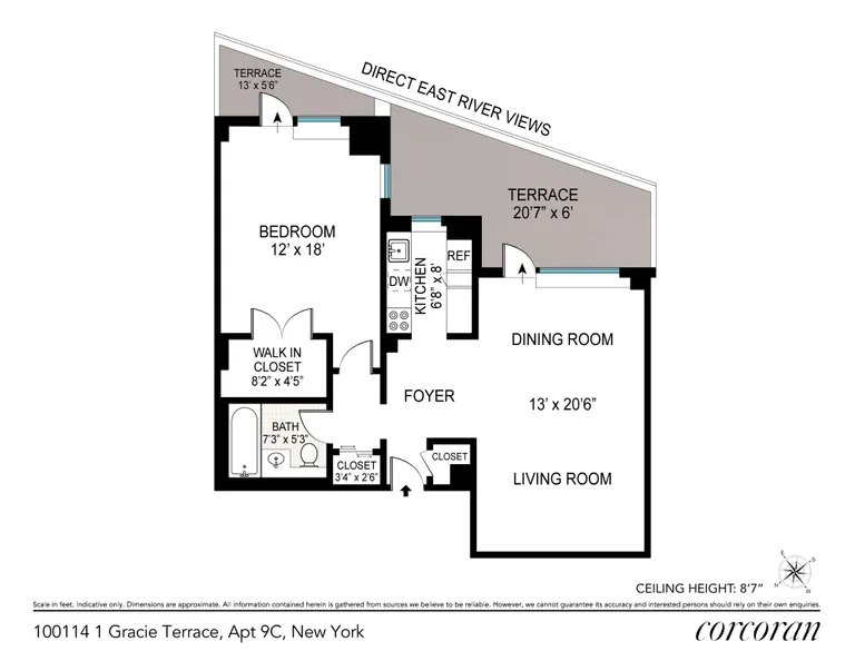 1 Gracie Terrace, 9C | floorplan | View 13
