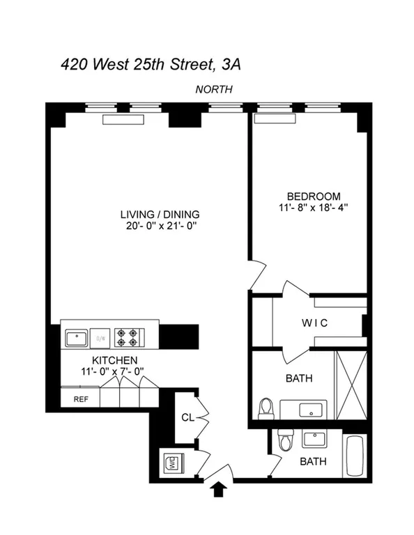 420 West 25th Street, 3-A | floorplan | View 8