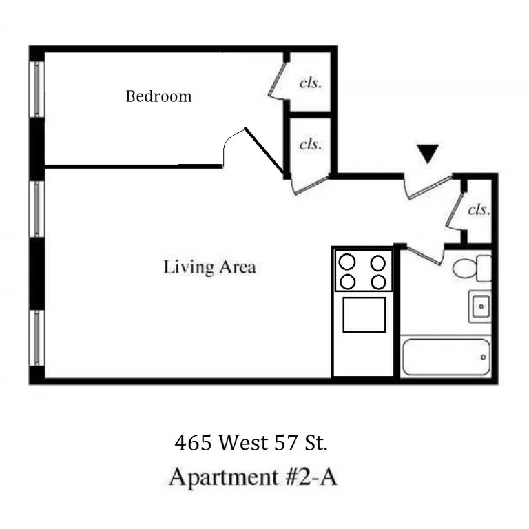 465 West 57th Street, 2A | floorplan | View 7