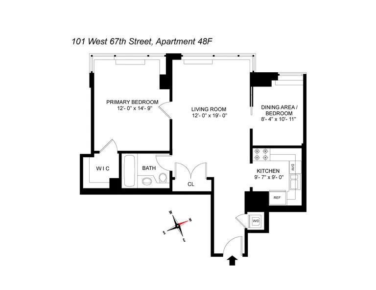 101 West 67th Street, 48F | floorplan | View 6