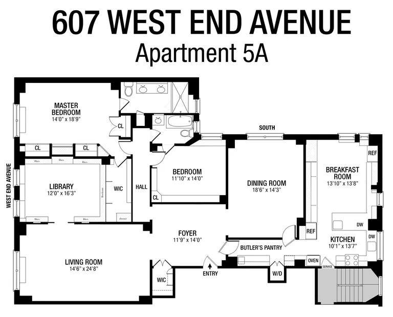 607 West End Avenue, 5A | floorplan | View 12