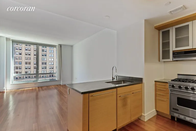 New York City Real Estate | View 30 West Street, 12D | Kitchen/Living Room | View 3