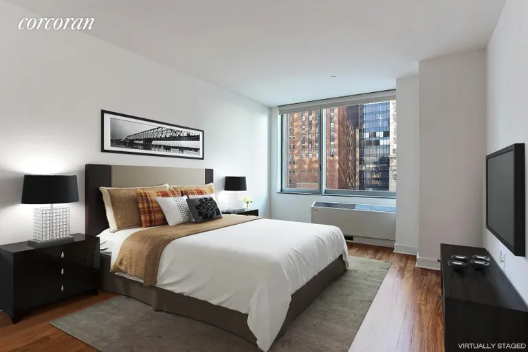 New York City Real Estate | View 30 West Street, 12D | Oversized Primary Bedroom | View 5