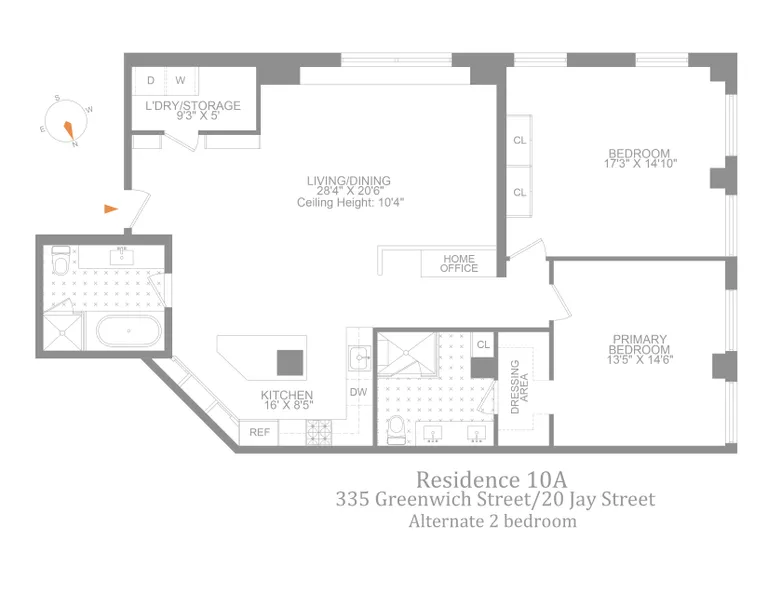 335 Greenwich Street, 10A | floorplan | View 11