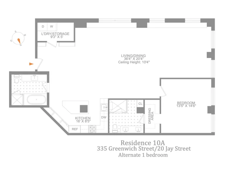 335 Greenwich Street, 10A | floorplan | View 12