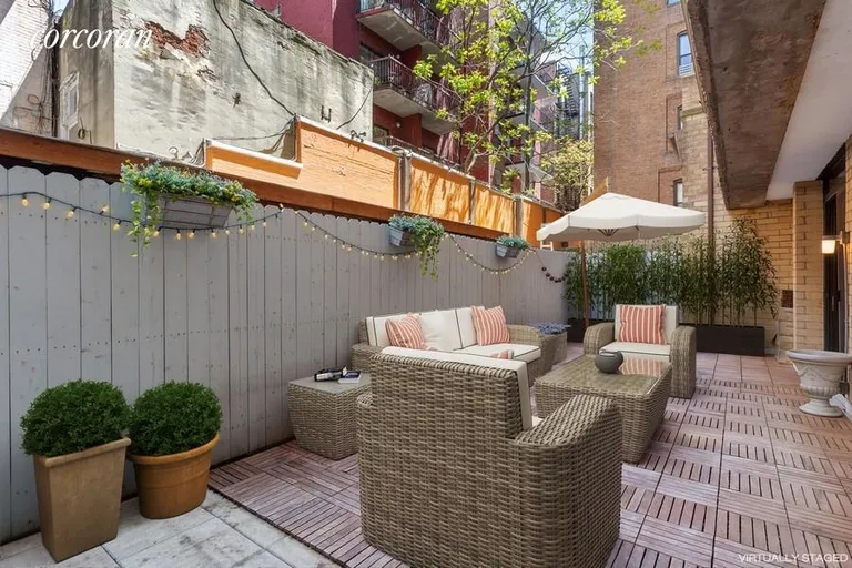New York City Real Estate | View 215 East 24th Street, 127 | Private Terrace (Staged) | View 2