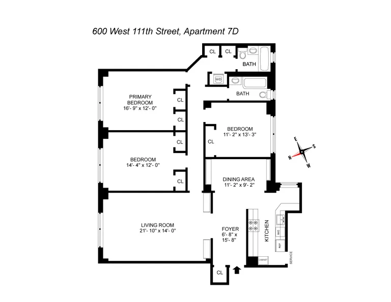 600 West 111th Street, 7D | floorplan | View 18