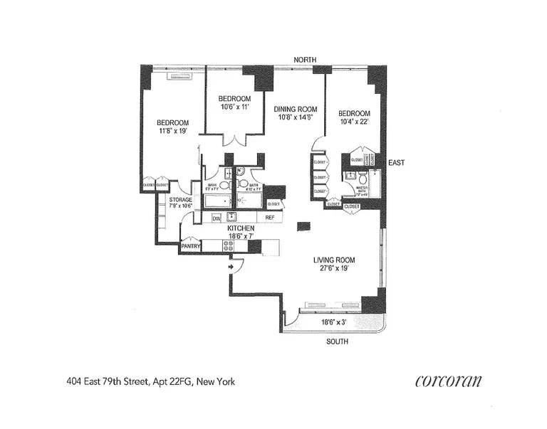 404 East 79th Street, 22GF | floorplan | View 12
