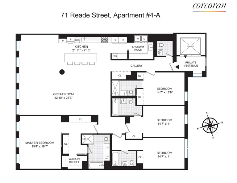 71 Reade Street, 4A | floorplan | View 15