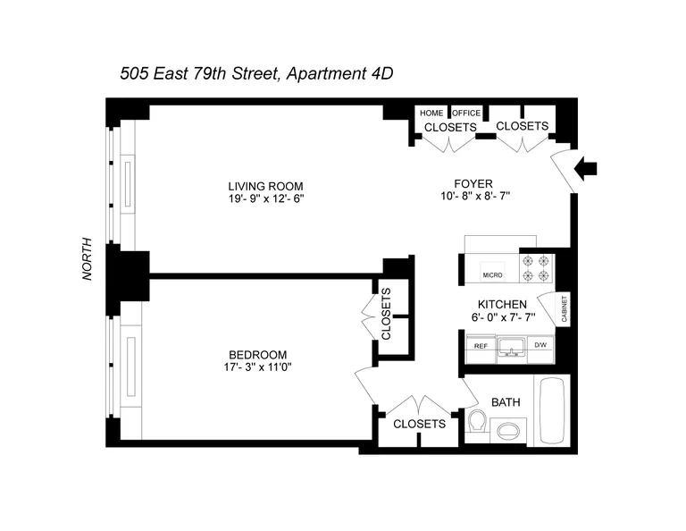 505 East 79th Street, 4D | floorplan | View 7