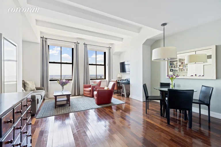 New York City Real Estate | View 1 Hanson Place, 25E | open living and dining room | View 2