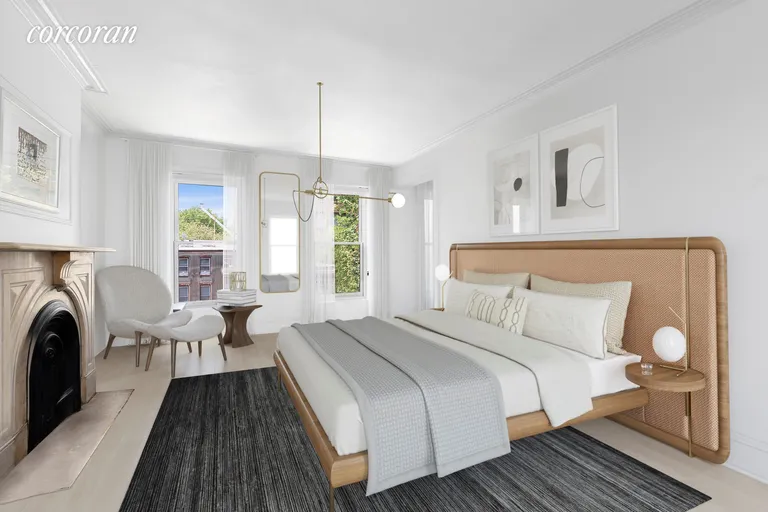 New York City Real Estate | View 382 Vanderbilt Avenue | Primary Bedroom Suite - Virtually Staged | View 21