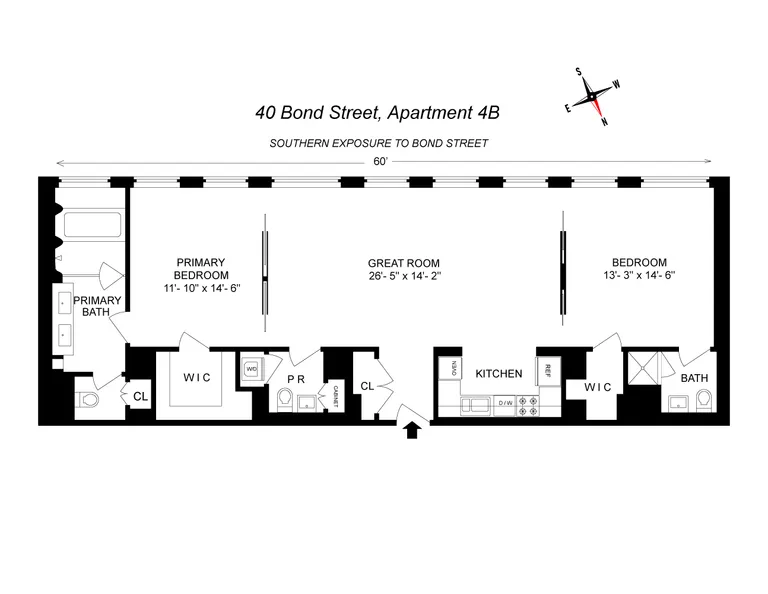 40 Bond Street, 4B | floorplan | View 14