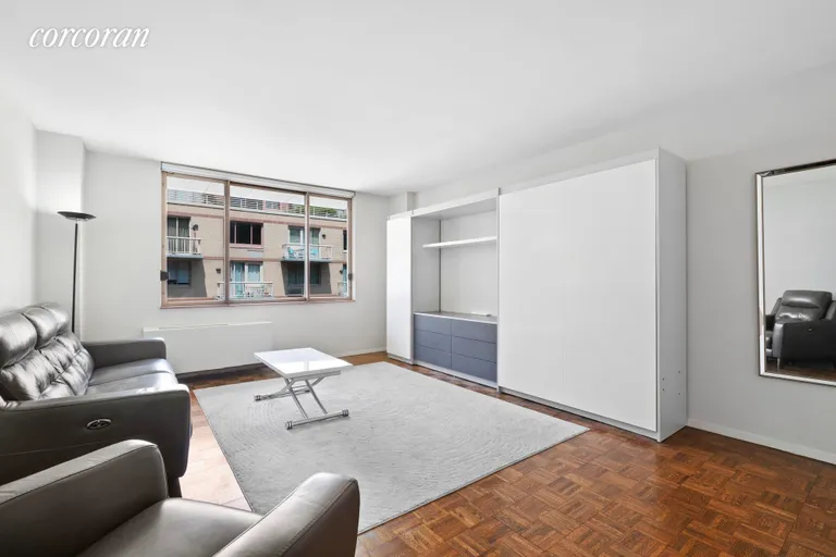 New York City Real Estate | View 393 West 49th Street, 4EE | Living Room | View 2
