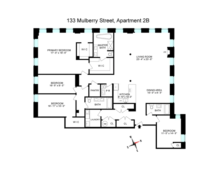 133 Mulberry Street, 2B | floorplan | View 17