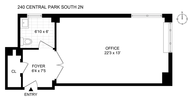 240 Central Park South, 2N | floorplan | View 4