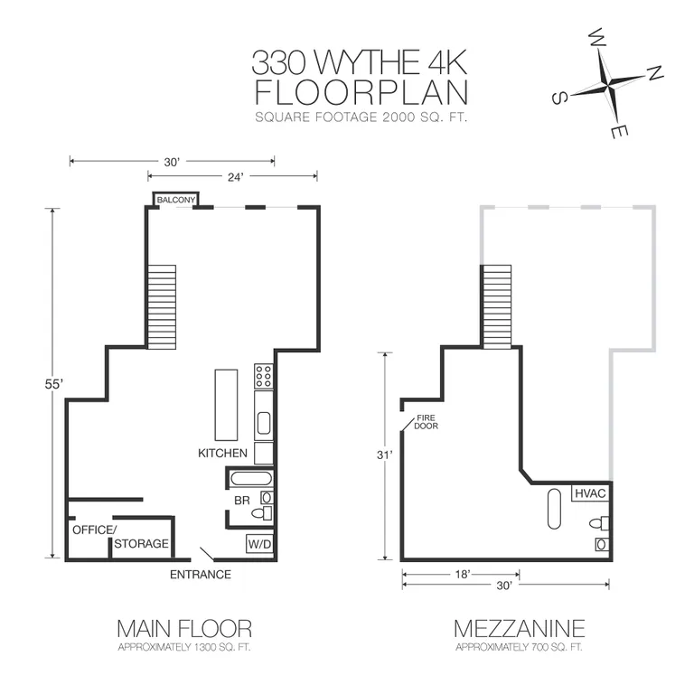 330 WYTHE AVENUE, 4K | floorplan | View 11