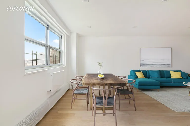 New York City Real Estate | View 175 Willoughby Street, 10A | Virtually Staged Dining Area | View 3