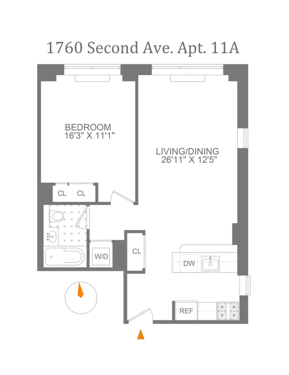 1760 Second Avenue, 11A | floorplan | View 7