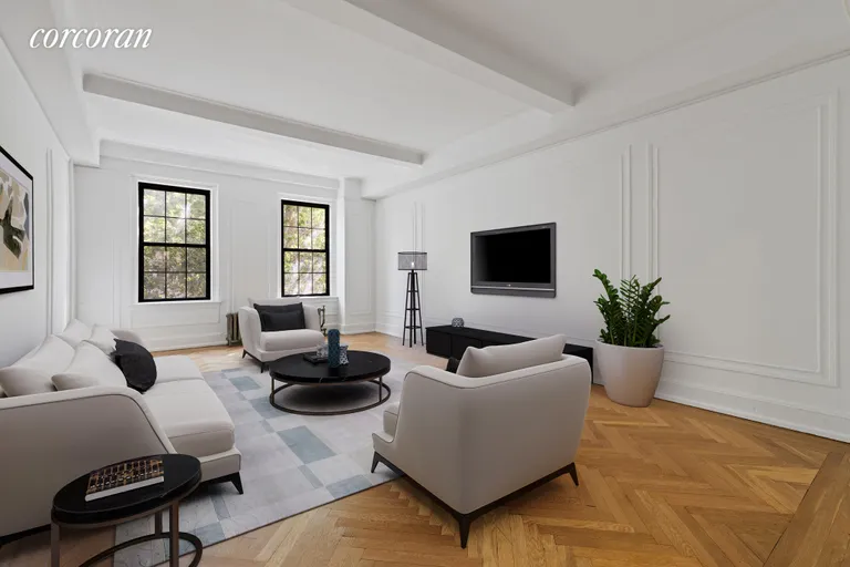 New York City Real Estate | View 90 8th Avenue, 2D | Living Room Virtually Staged | View 2
