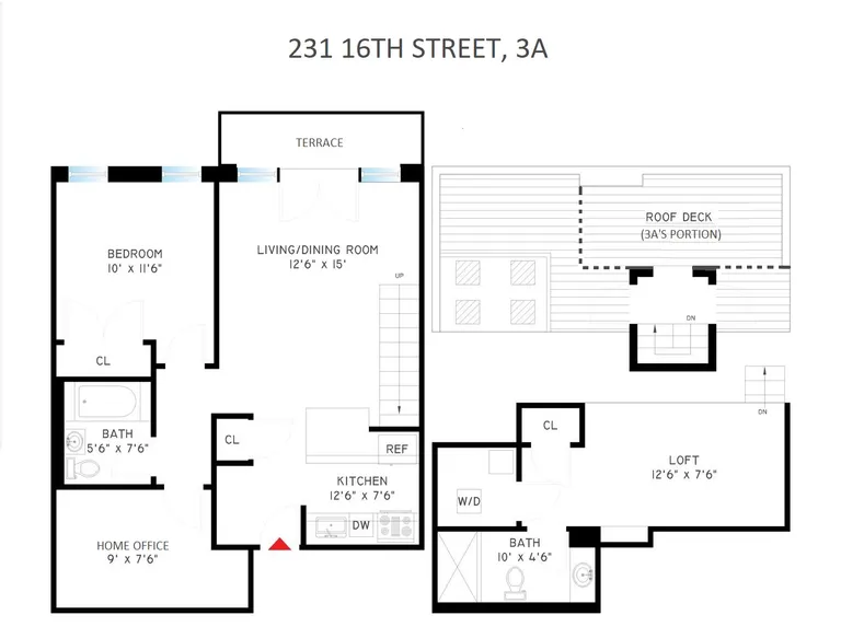 231 16th Street, 3A | floorplan | View 10