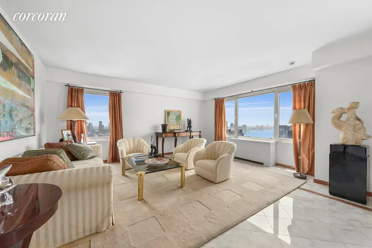 New York City Real Estate | View 303 East 57th Street, 40G | Living Room | View 2