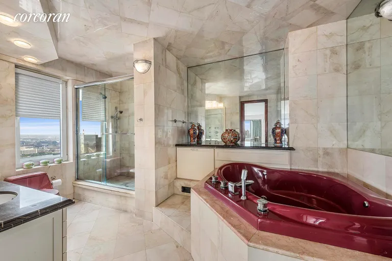 New York City Real Estate | View 303 East 57th Street, 40G | Master Bathroom | View 8