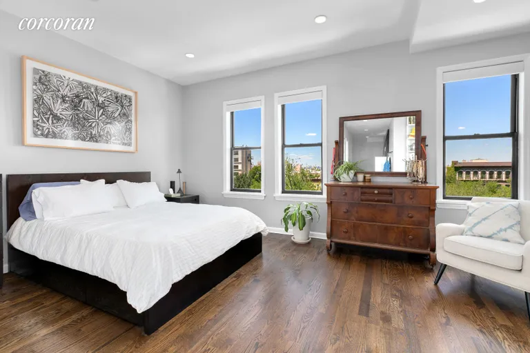 New York City Real Estate | View 362 Eastern Parkway, 4D | Main Bedroom with space overlooking | View 4