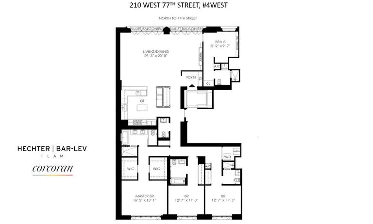 210 West 77th Street, 4WEST | floorplan | View 12