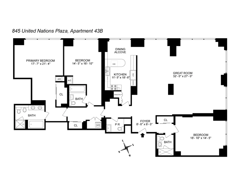 845 United Nations Plaza, 43B | floorplan | View 21