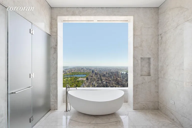 New York City Real Estate | View 432 Park Avenue, PH82 | Primary Bathroom | View 25