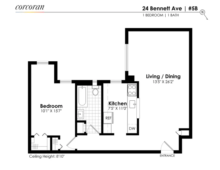 24 Bennett Avenue, 5B | floorplan | View 8