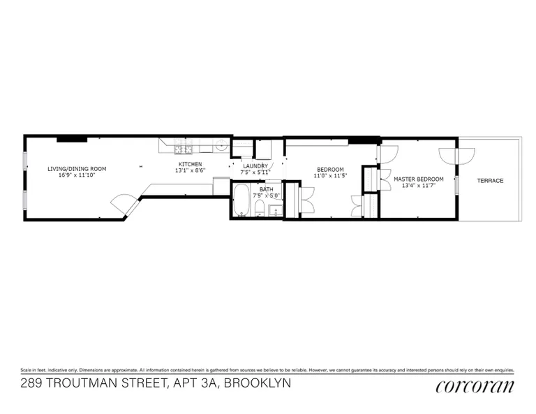 289 Troutman Street, 3A | floorplan | View 12