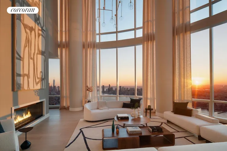 New York City Real Estate | View 15 Hudson Yards, PH88B | Living Room | View 2