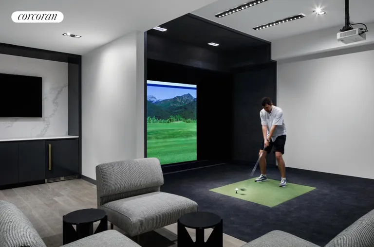 New York City Real Estate | View 15 West 61st Street, 18B | Golf Simulator | View 5