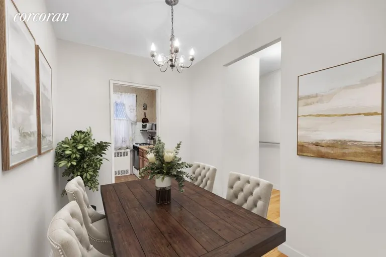 New York City Real Estate | View 1125 Lorimer Street, 2C | Staged Dining Room | View 3