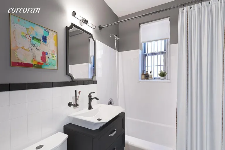 New York City Real Estate | View 1125 Lorimer Street, 2C | Staged Bathroom | View 4