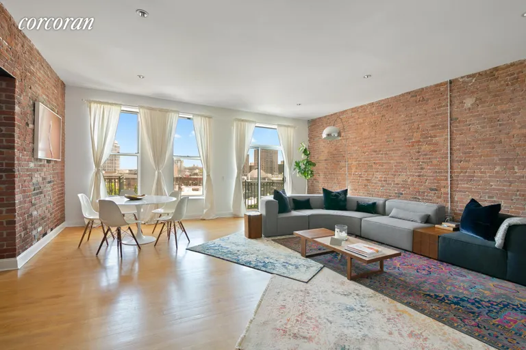 New York City Real Estate | View 138 Broadway, PHB | Living Room | View 2