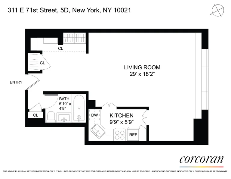 311 East 71st Street, 5D | floorplan | View 5