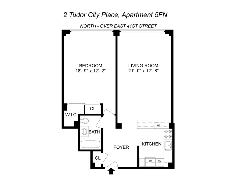 2 Tudor City Place, 5FN | floorplan | View 6