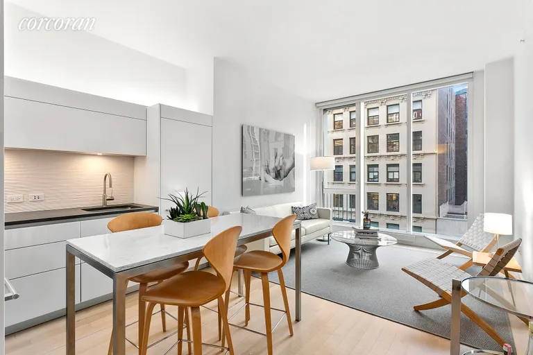 New York City Real Estate | View 241 Fifth Avenue, 9A | Dining and Living Space | View 3