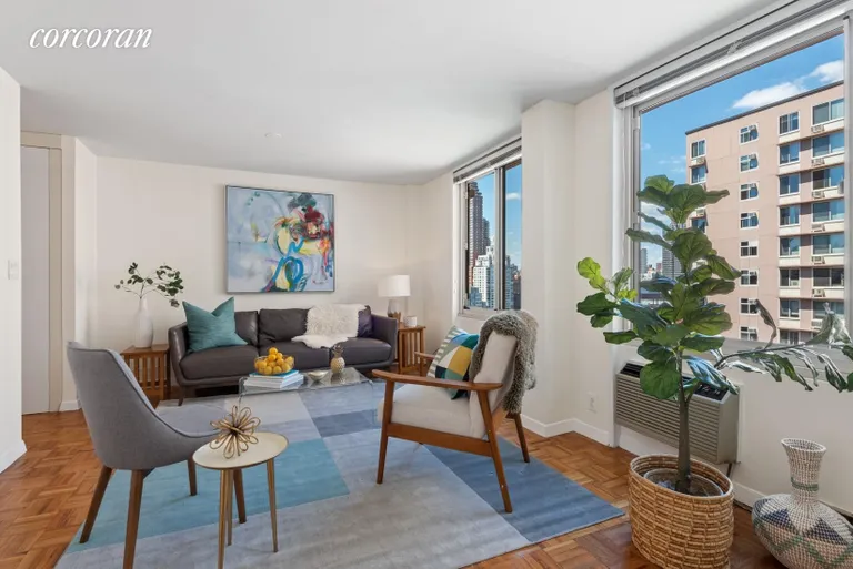 New York City Real Estate | View 555 Main Street, 1401 | 1 Bed, 1 Bath | View 1