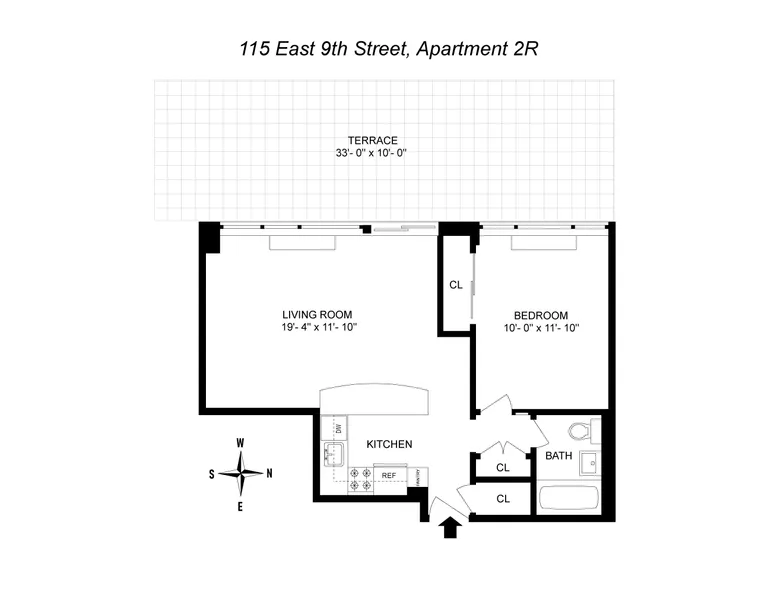 115 East 9th Street, 2R | floorplan | View 7